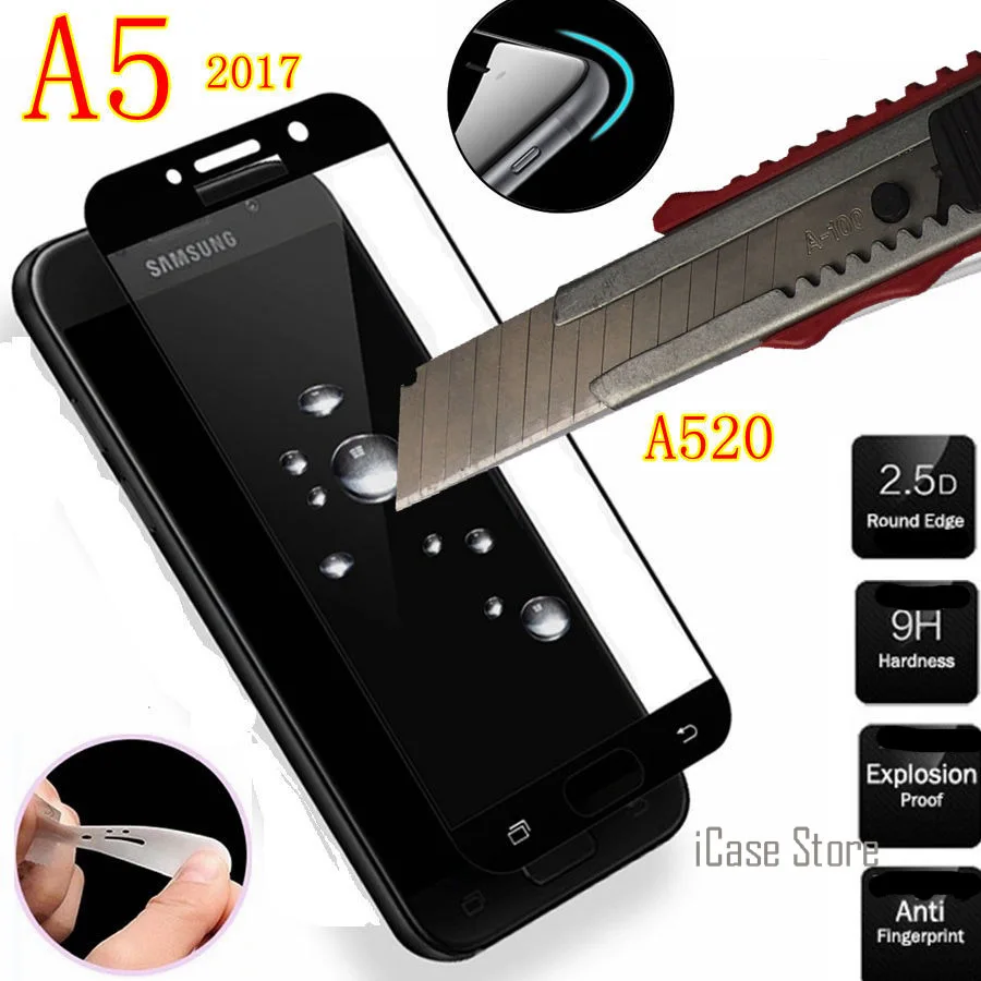 Новый протектор экрана из закаленного стекла для samsung Galaxy A5 2017 Glas sklo пленка SM A520F