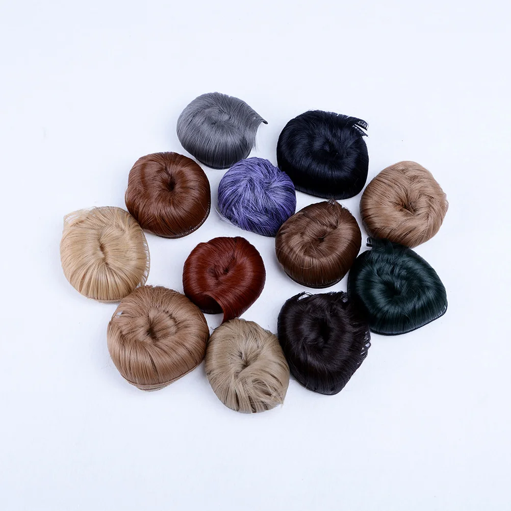 

5cmx100cm Doll Colourful black falxen blown khaki Straight Hair 1/3 1/4 1/6 BJD Doll Diy Hair Fringe Bangs Accessories 12 Colors