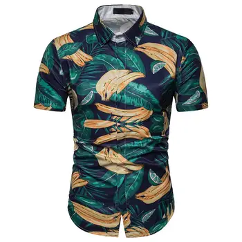 

Men's shirts Beach Flower Shirt Hawaii Short Sleeve Casual Shirt for Men Casual Summer Blouse Man New