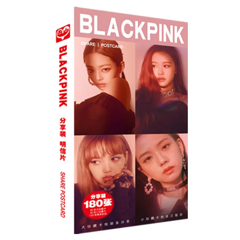 

[MYKPOP]BLACKPINK POSTCARDS+POSTER+STICKER 180pcs KPOP Support Fans Gift Collection SA18102406