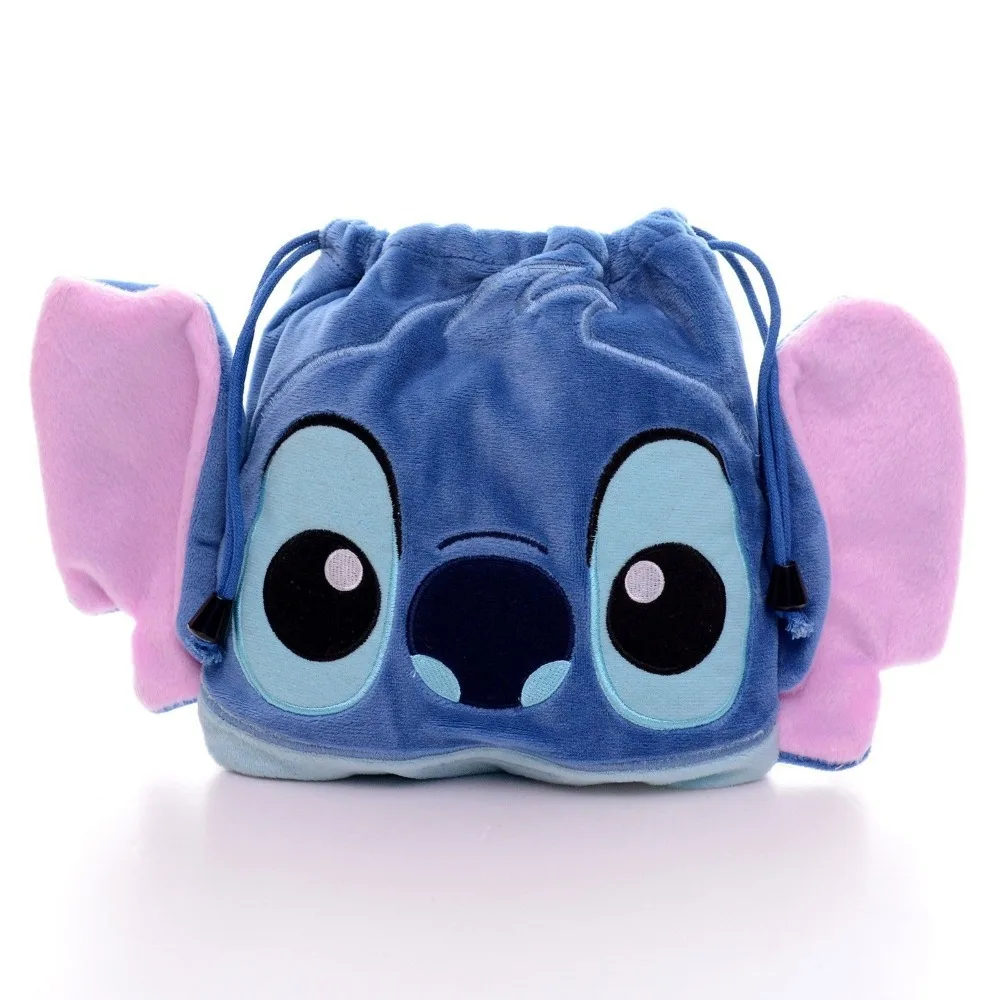 Cute Lilo Stitch Plush Organize Bag Sack Drawstring Bags Storage Bag Gift Pouch 8*8'' 2016 New 