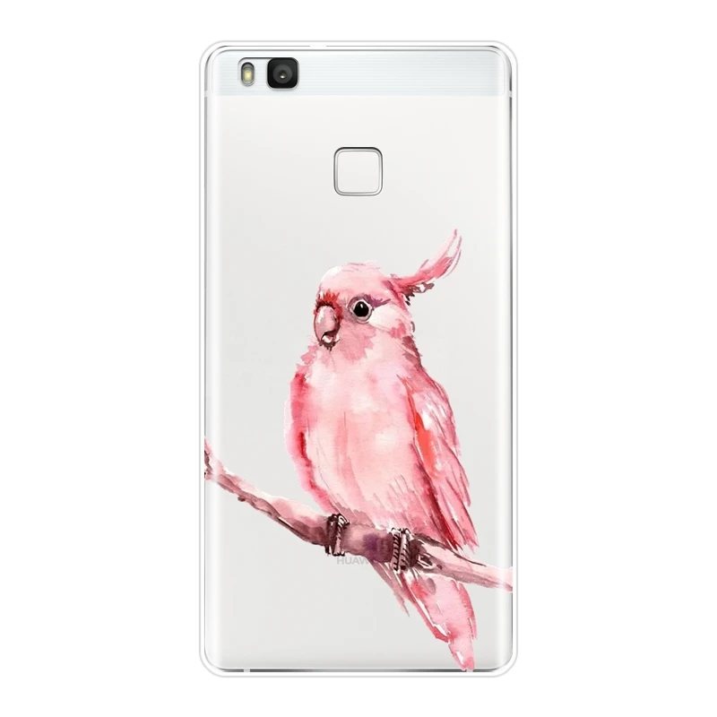 Чехол накладка из ТПУ с птицами для Huawei P8 P9 P10 P20 Lite 2017 мягкий силиконовый чехол