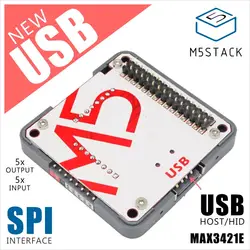 M5Stack Новый USB модуль USB HOST/HID с MAX3421E SPI интерфейс выход * 5 вход * 5 Совместимость с M5Stack ESP32 StackabLE Kit