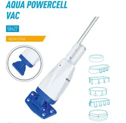 58427 Bestway Aqua Powercell Vac очиститель для спа и AGP полностью погружной средства ухода за кожей вакуум мусора на бассейн/СПА пол чистой воды