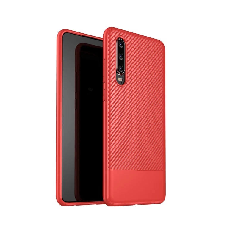 

Conelz For Huawei P30 Huawei P30 Pro Case Cover Protective Phone Case Simulation Carbon Fiber TPU Case Shell