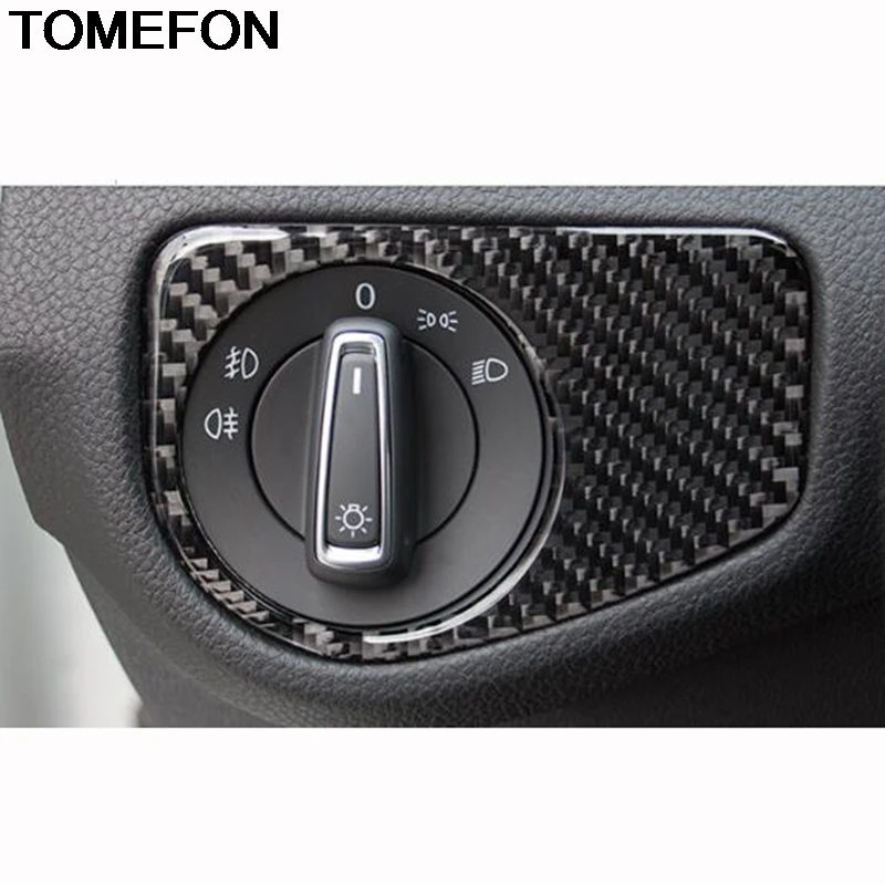 

TOMEFON For Volkswagen Golf 7 MK7 2014-2018 Head Light Lamp Switch Control Button Cover Trim Accessories ABS Stainless Steel