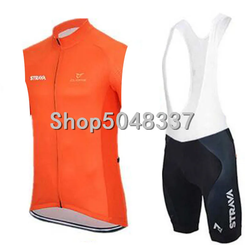 

STRAVA 2019 new Cycling Jerseys outdoor Quick dry Breathable Cycling sleeveless Jersey+Bib shorts Ropa Ciclismo Hombre