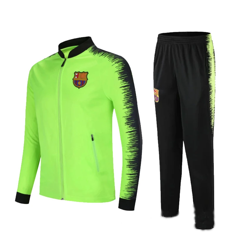 

Barcelona Children & Adult Training Suit Long-Sleeved family dad&son Football Clothing Suit Kids Football Jersey Sportwear Sets