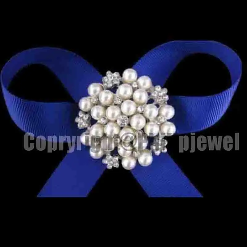 25mm Crystals pearl metal domed floral charm decorative flatback buttons wedding gift ornament accessories 12pcs x