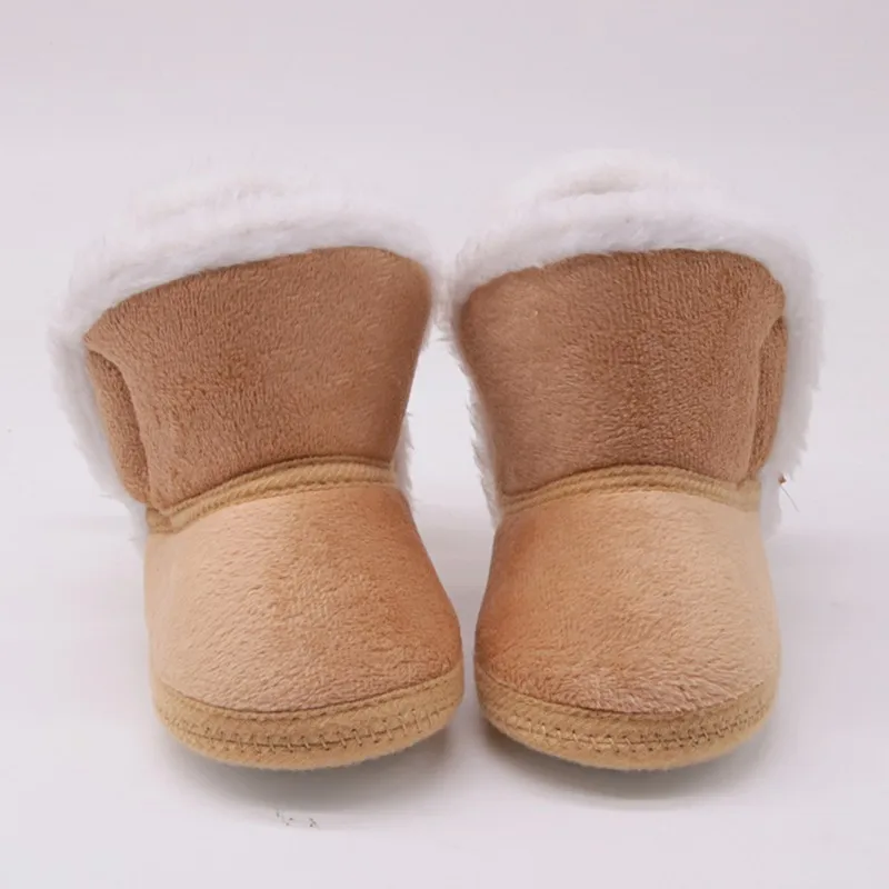 Очень теплые зимние ботинки принцессы для новорожденных девочек; обувь для малышей; нескользящая обувь для маленьких девочек