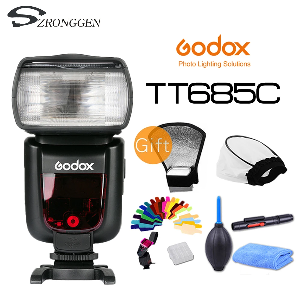Вспышка Godox TT685 TT685C Speed lite HSS Высокоскоростная синхронизация внешний TTL для Canon EOS
