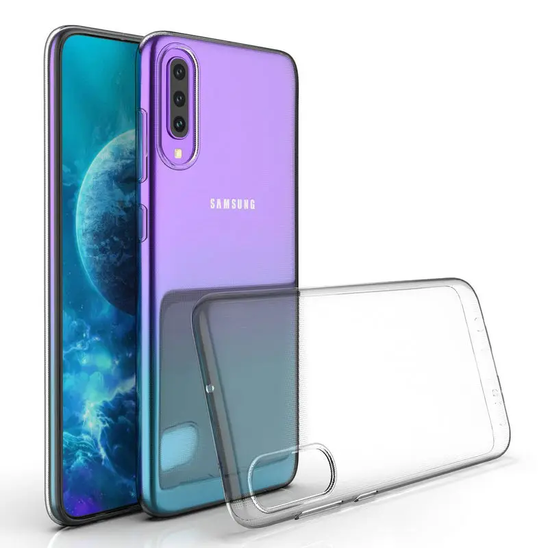 

50pcs/lot For Samsung Galaxy A40 A50 A70 Case Soft Ultra Slim Full Crystal TPU Cover For Samsung Galaxy A10 A20 A30