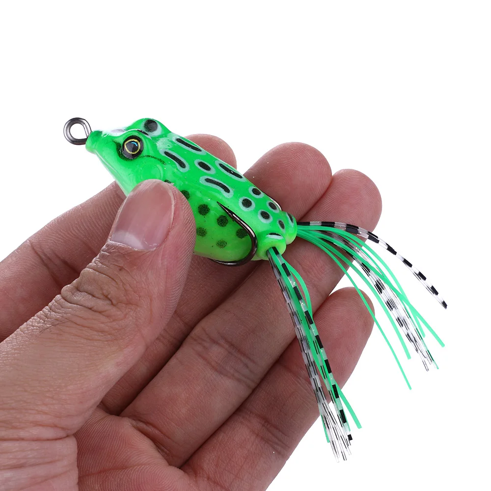 Frog Lures 2pcs Soft Tube Bait Plastic Fishing Lure With Hooks Top