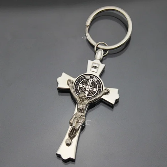 Saint Jesu Benedict Nursia Patron крестообразный крест религиозная антикварная серебряная