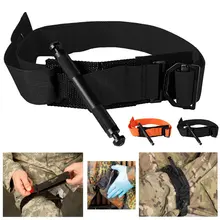 Открытый Портативный Первая помощь Быстрый Медленный релиз Пряжка медицина; Армия Тактический аварийный жгут-ремень одна рука