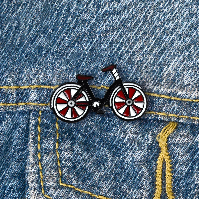 

WEISHUOLI Cartoon Enamel Cute Mini drip bicycle small bicycle brooch badge Jewelry For Women