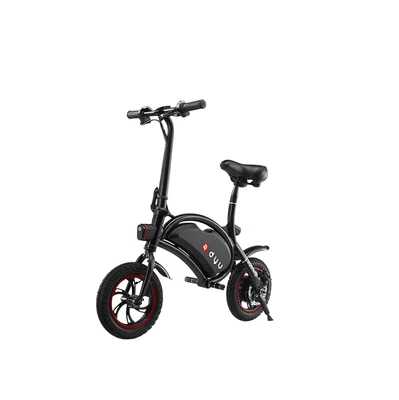 DYU мини электрический складной велосипед, скутер электрический автомобиль для взрослых смарт-литиевая батарея супер легкий портативный скутер - Цвет: black 20km