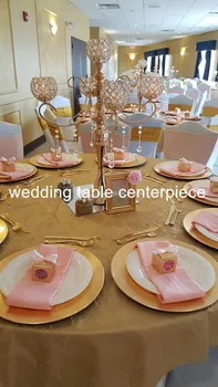 

Hot new Sale Romantic Wedding Dinner Decor Crystal Glass Candle Holdergold or sliver Candlestick