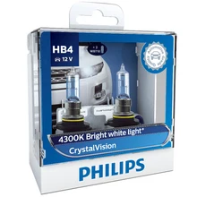 2X Philips HB4 9006 P22d 12В 55 Вт, с украшением в виде кристаллов видение 4300K яркий белый светильник галогенные лампы головного светильник автомобильных ламп с 2x T10 лампы 9006CVSM