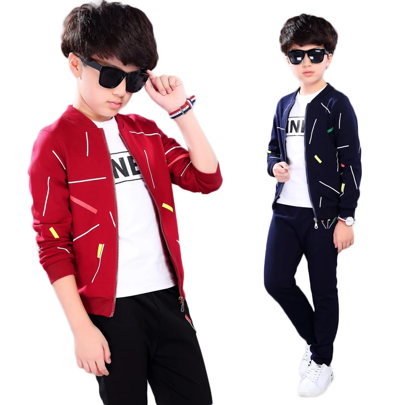 Куртка для мальчиков комплекты из 3 предметов 2021 осенняя куртка + брюки девочек