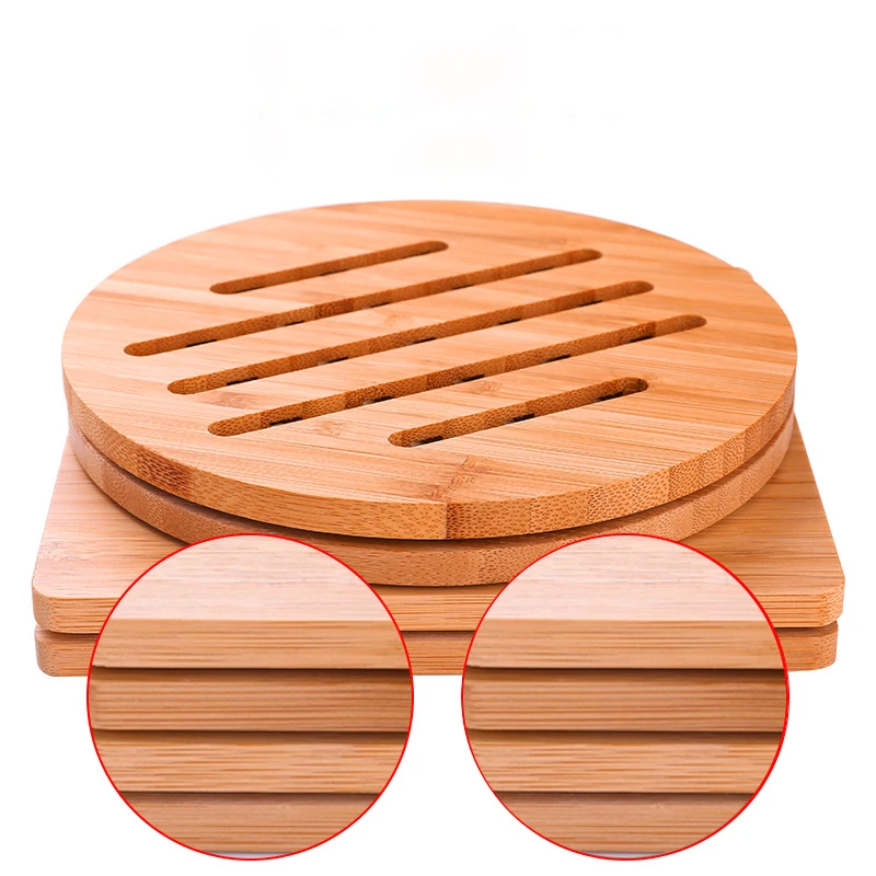 Бамбуковый Trivet коврик набор для горячей посуды/чайник/Чугун/стеклянные емкости/горшок сверхмощный горячий горшок держатель/кастрюли/посуда/миски