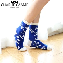 Женские хлопковые носки, новинка осень-зима, 5 цветов, белое синее фарфоровое, серия в этническом стиле, женские модные носки Harajuku 6050