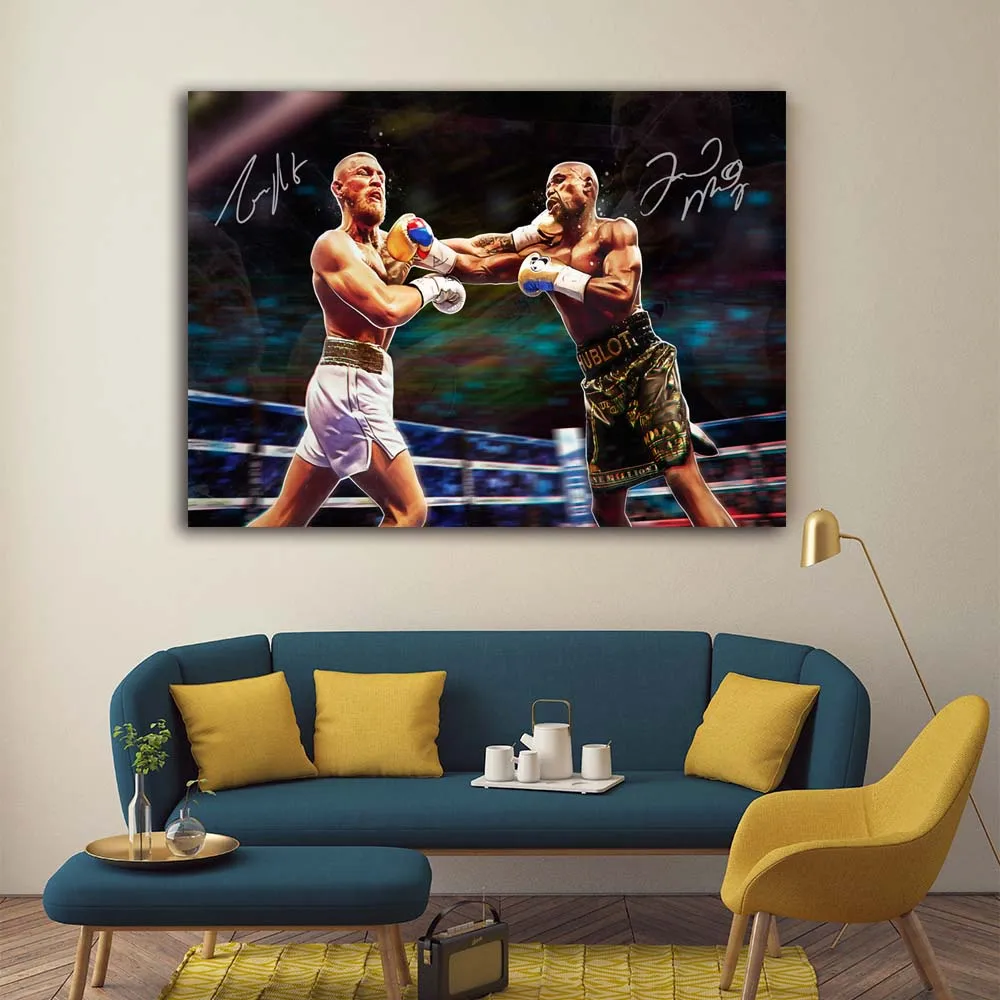 Money Fight UFC Conor McGregor с Флойдом Мейвезер боксерская настенная Картина на холсте