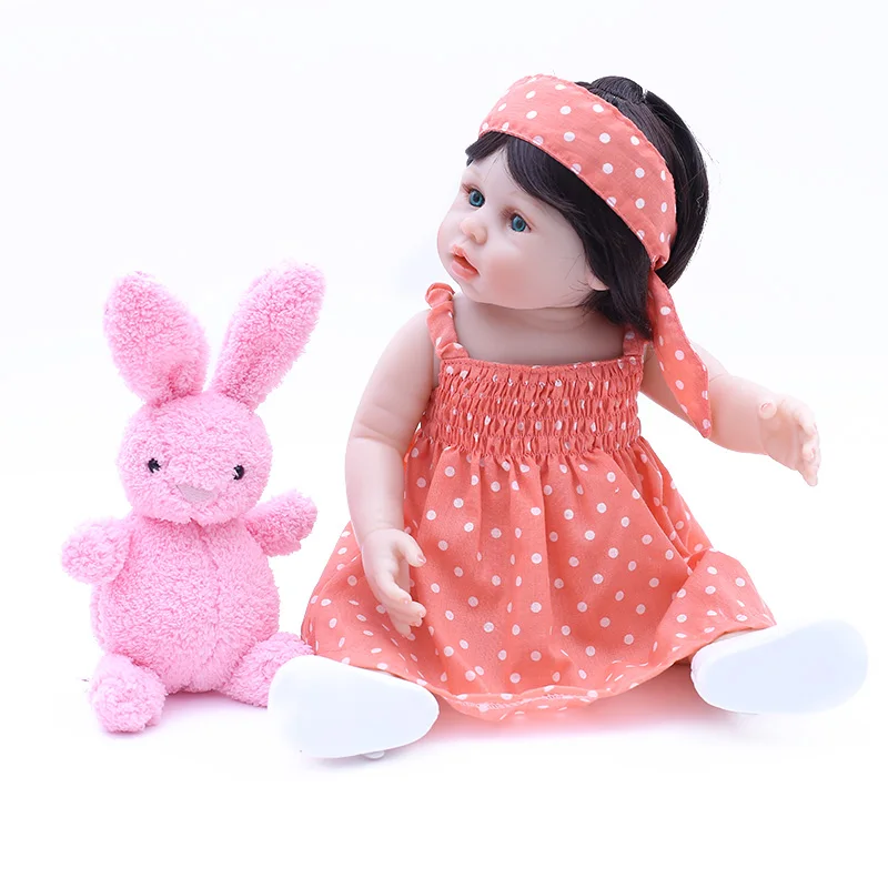 

New design full vinyl silicone reborn girl baby dolls 45cm bebes reborn menina realista boneca can bathe child gift toys