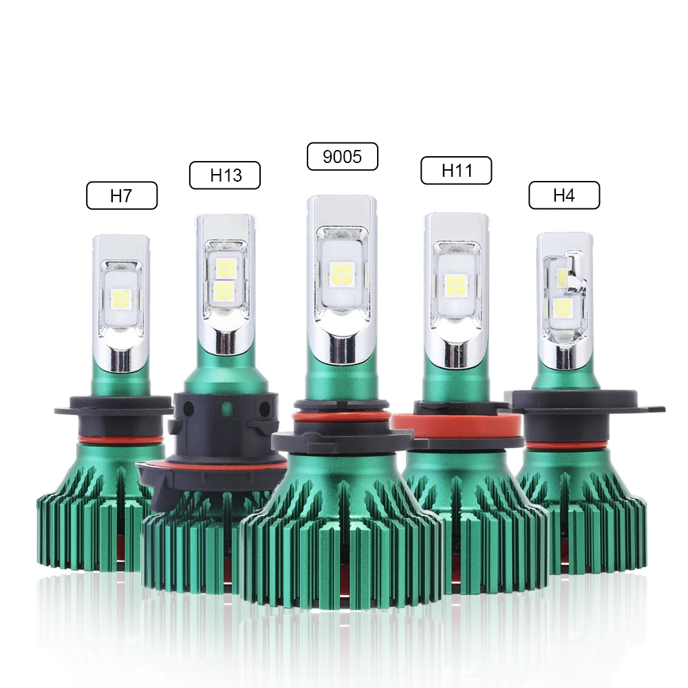 Acheter H4 H7 H1 Voiture Led Phares 60 w 16000LM 9005 9006 Jouer et Pluy Brouillard Lumière Lampes Ampoules 6500 k d45 Russe Entrepôt