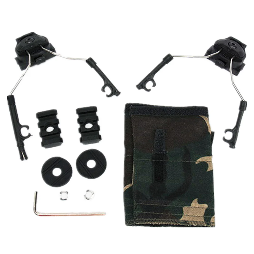 

TACTICAL HELMET RAIL ADAPTER SET FOR COMTAC III HEADSET headphone military radio BLACK