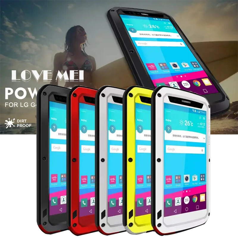 bilder für Liebe Mei fall Für LG G4 wasserdicht Stoßfest metall abdeckung fall für lg g4 Gehärtetem Glas telefonkasten bilder für Liebe Mei fall Für LG G4 wasserdicht Stoßfest metall abdeckung fall für lg g4 Gehärtetem Glas telefonkasten