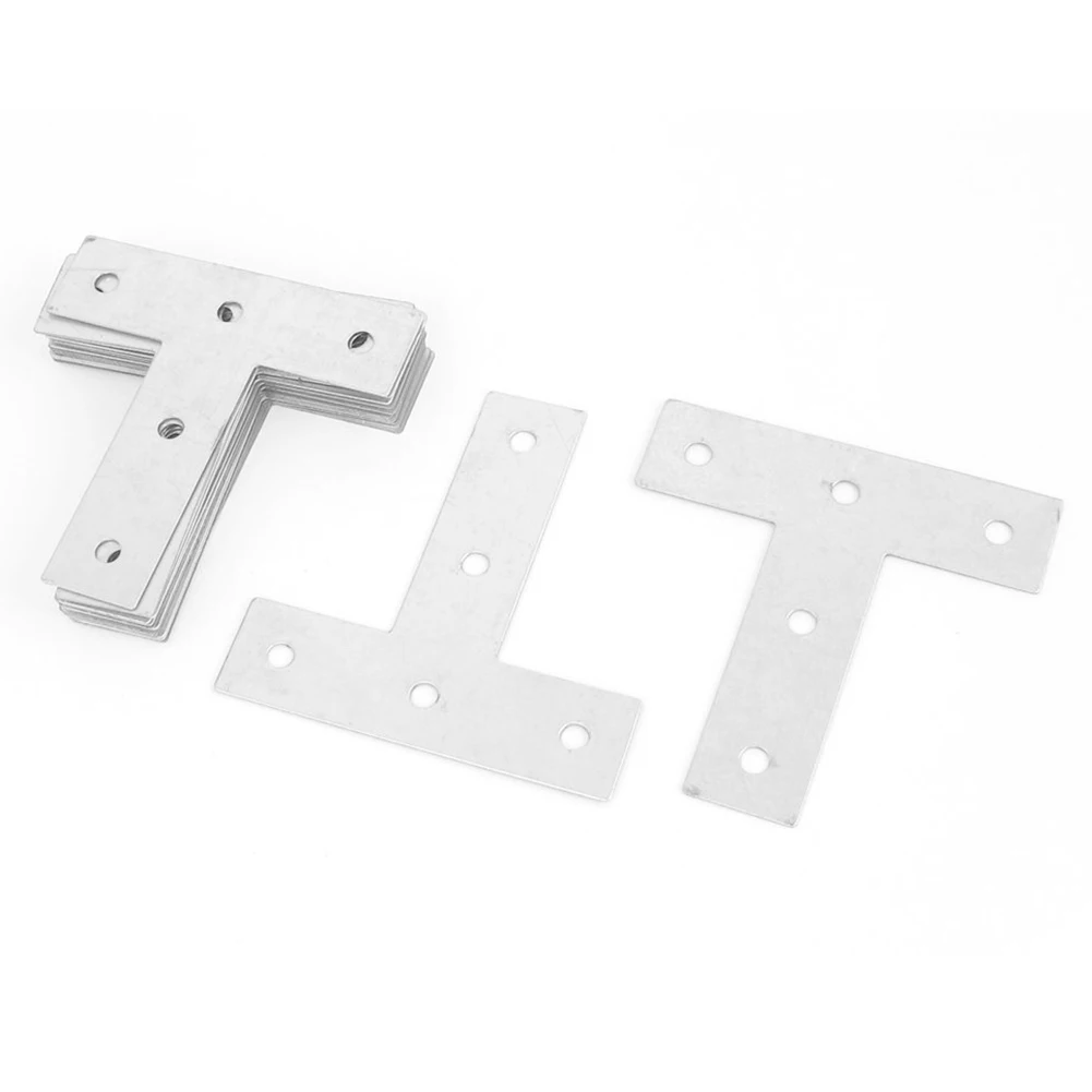 

80mm x80mm Angle Plate Corner Brace Flat T Shape Repair Bracket 20pcs