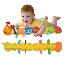 Милые Carpenterworm детские игрушки для новорожденных Детские музыкальные погремушки с кольцом Bell раннего образования детей игрушка