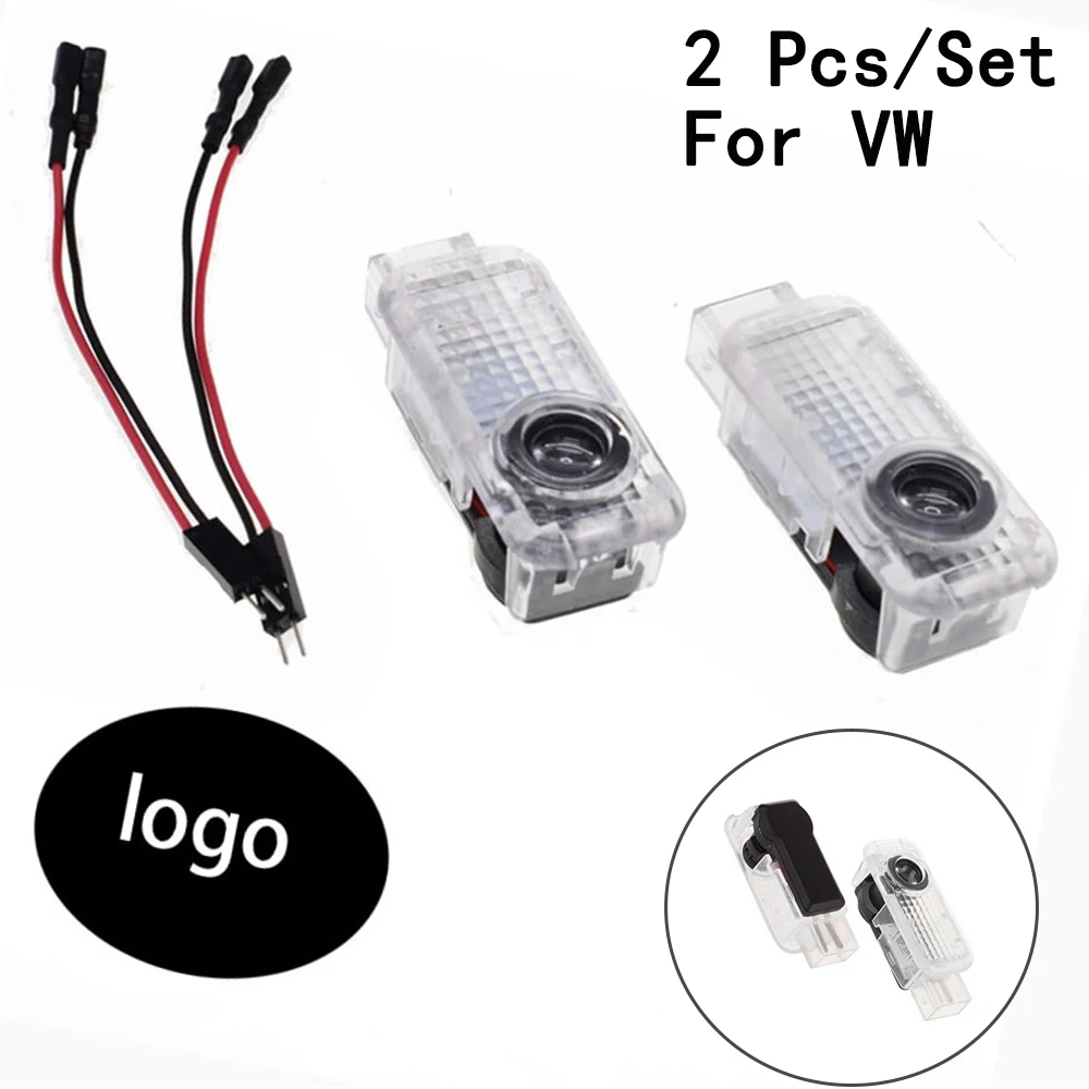 2Pcs/Set Ghost Shadow Projetor With Logo LED 12V Only For VW/Touareg Step Door Courtesy Laser Lens Include | Автомобили и