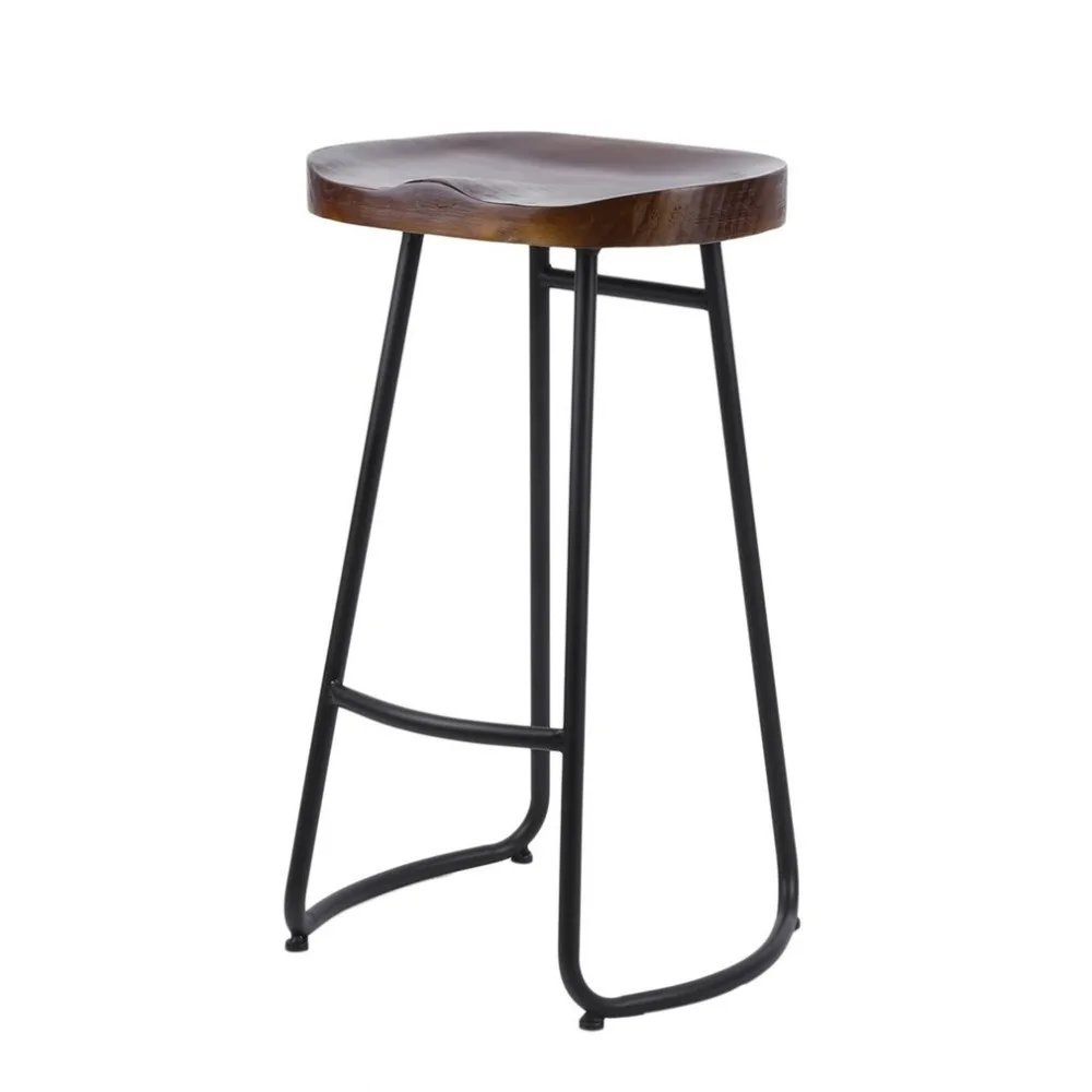 

Vintage Bar Stool Rural High Barstool Durable Home Dining Chair For Home Kitchen Restaurant Coffee Shop Dinning Pub Furniture