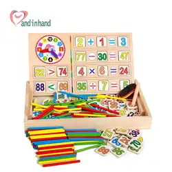 Игрушки для детей Деревянные Подсчета математические игры Математика детские игрушки многофункциональный образования коробка номер