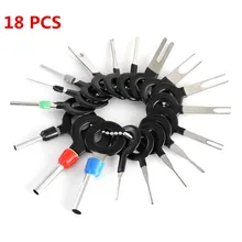 Nuovo! 18 pcs Auto Auto Circuito Spina Cablaggio Terminale di Estrazione Pick Connettore A Crimpare Spille Posteriore Ago Rimuovere Strumento Set