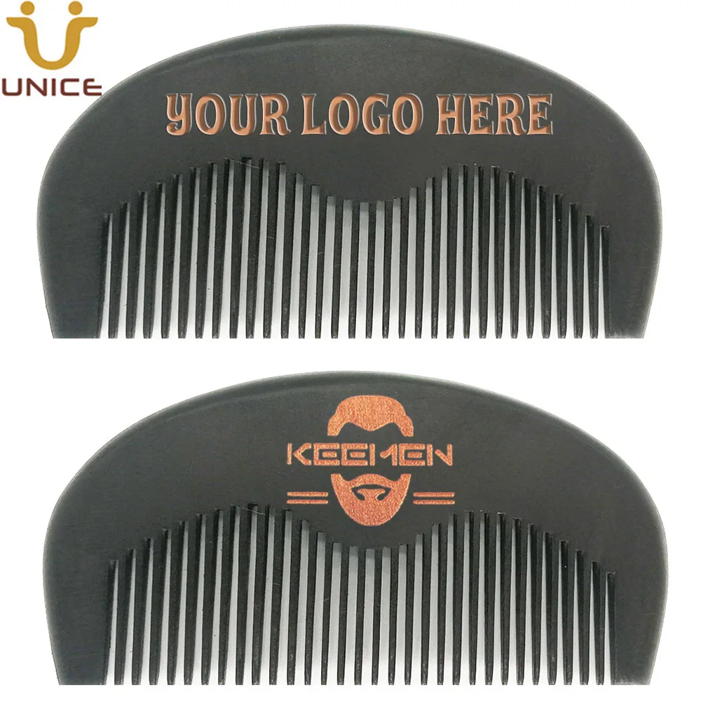 100pcs/lot Your LOGO Customized OEM Black Wood Combs Imprint LOGO