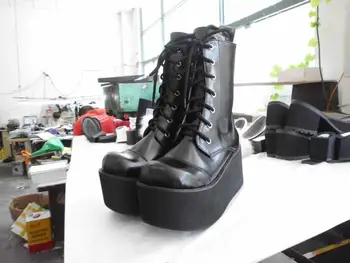 

Princess sweet punk shoes Spring boots custom made muffin shoes bottom to increase Harold bottom fashion women boots an1412