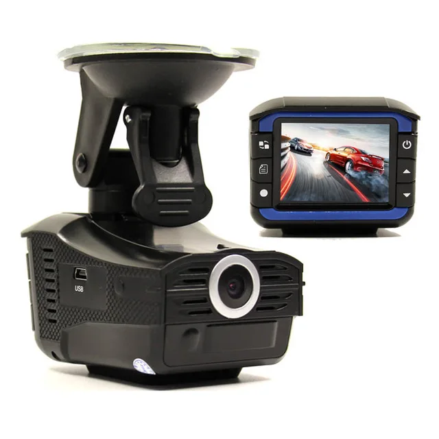 Автомобильный антирадар детектор 2 4 дюйма камера DVR + GPS 3 в 1 обнаружение скорости