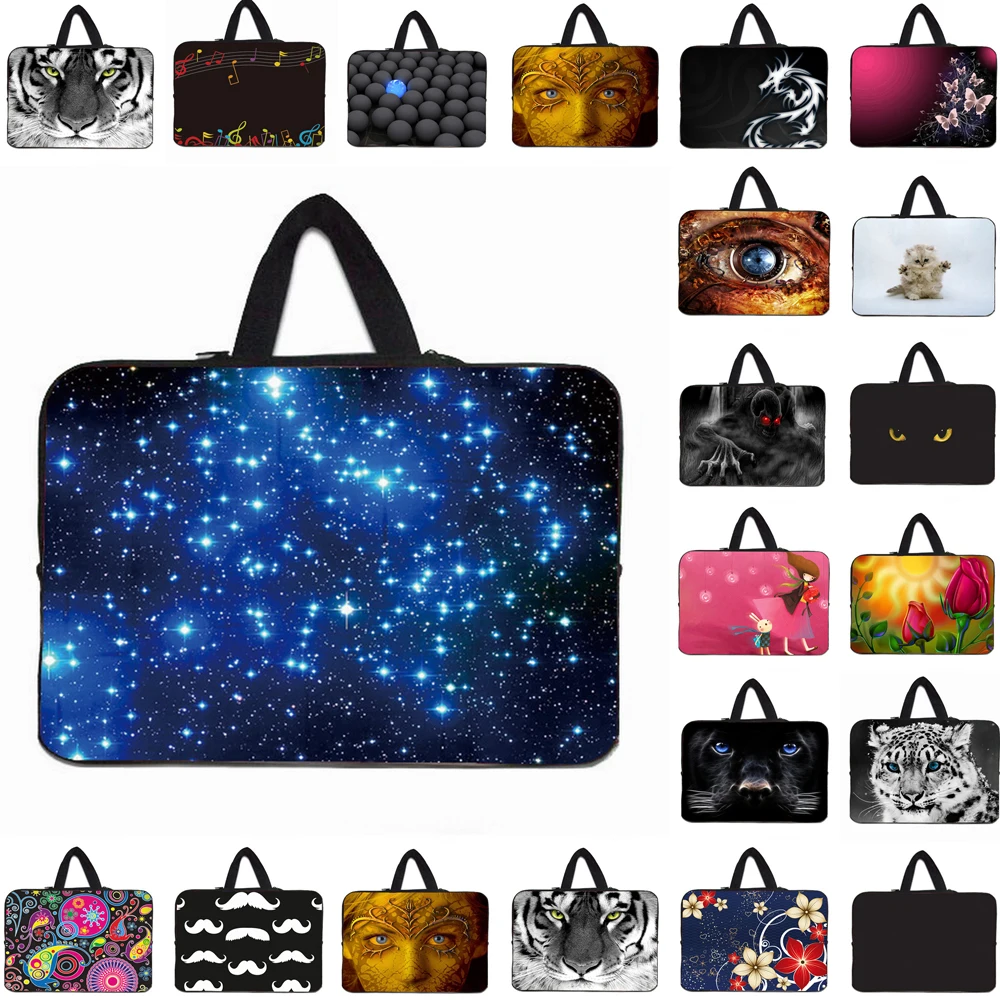 Женские ручка 10/12/13/14/15/17-дюймовый ноутбук неопреновая сумка чехол для Macbook Pro 13 15,4 acer lenovo Dell мужские Chromebook чехол