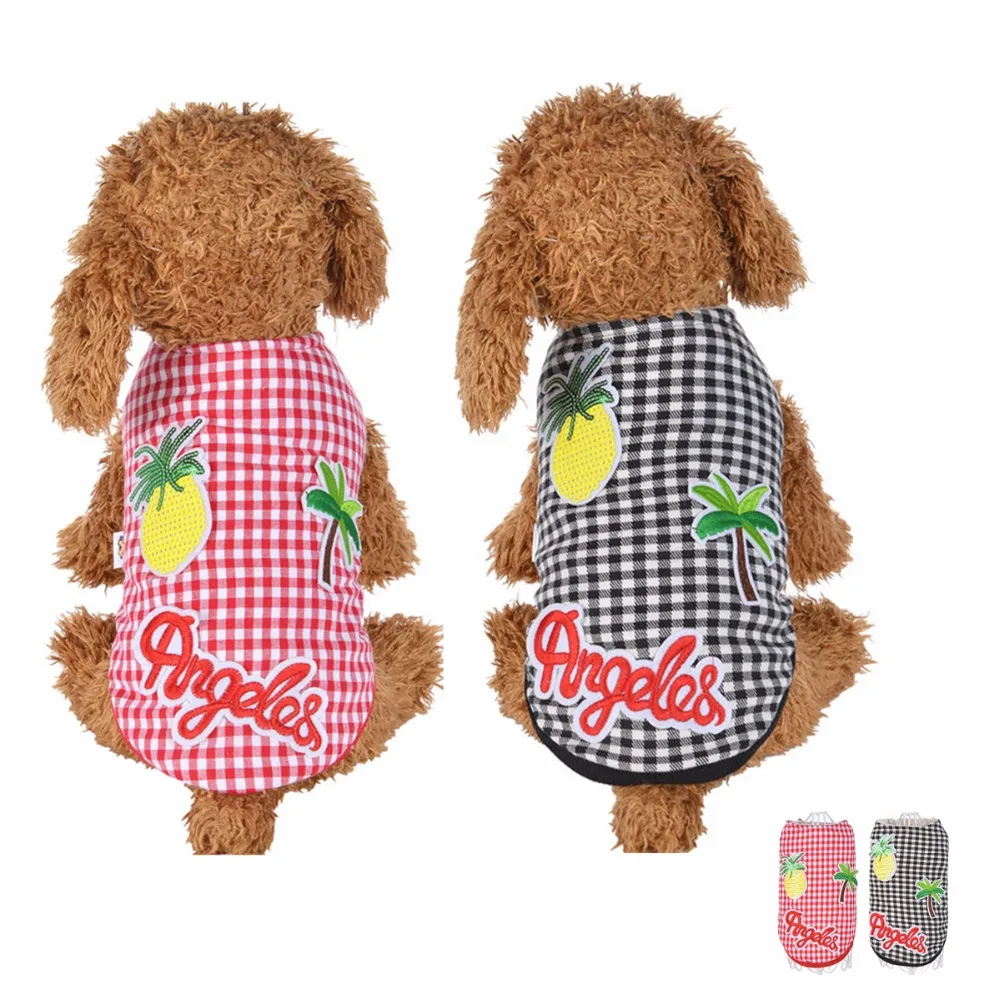 FQ19 Winter Pet Dog Clothes Warm Two legs Puppy Dog Vest Cotton plaid