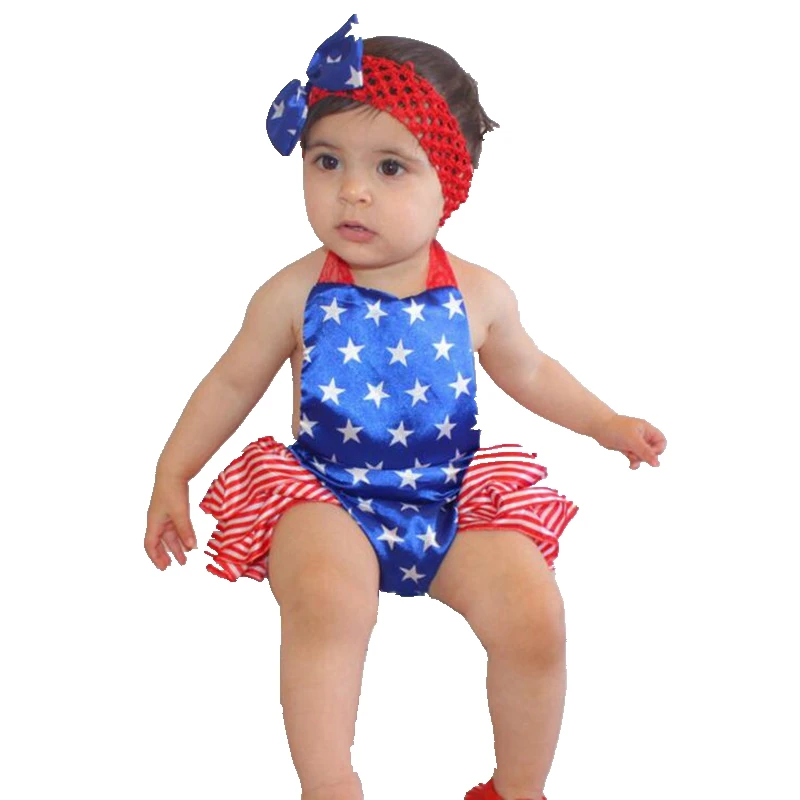 Compare Prices On Newborn Girl 4th Of July Outfit- Online Shopping 4th Of July Outfits Children's Toddler Jumpsuit Headband Newborn Baby Girl Summer Clothes Sets Fashion 2016 - Compare Prices On Newborn Girl 4th Of July Outfit- Online Shopping