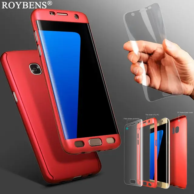 for samsung s7 edge case s8 plus luxury hard pc hybrid soft screen s7 edge screen protector that works with case