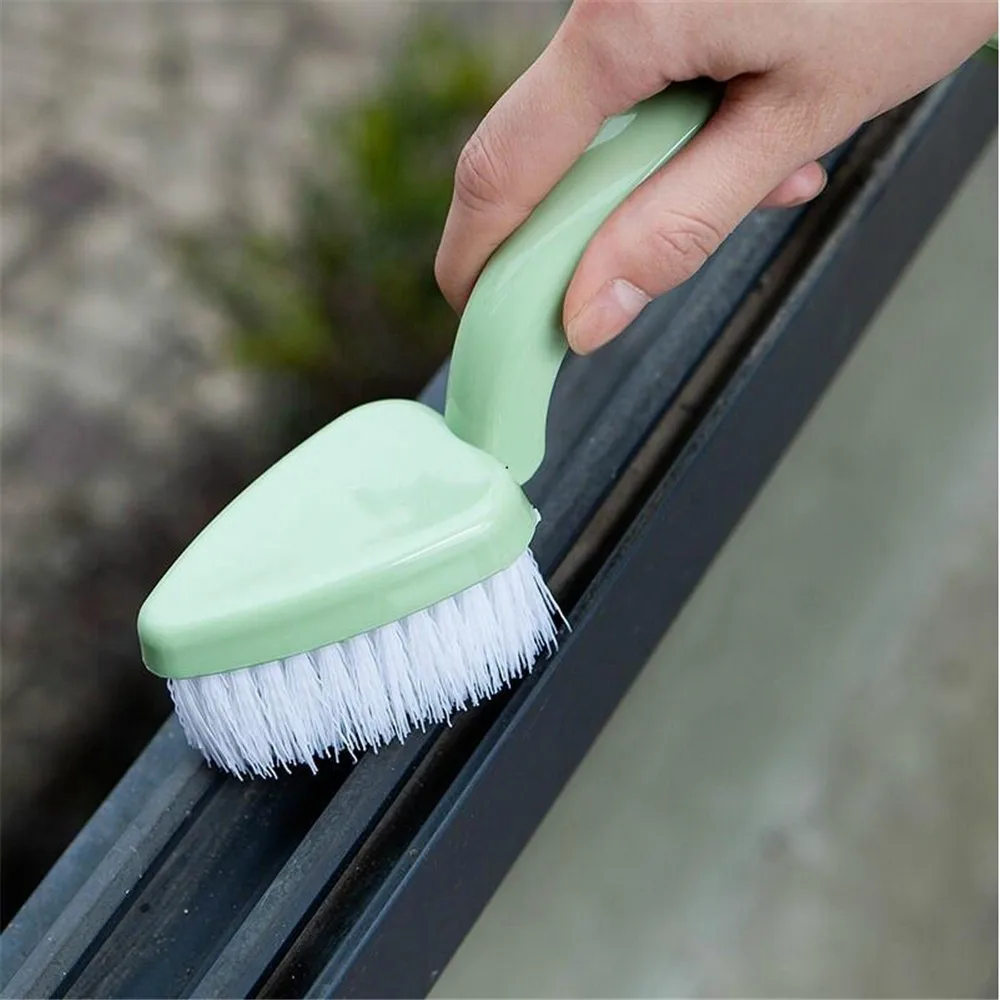 

Small And Convenient New 2 In 1 Brush With Scraper Washing Tool Kitchen Cleaning Window Glass And Other Things H0327
