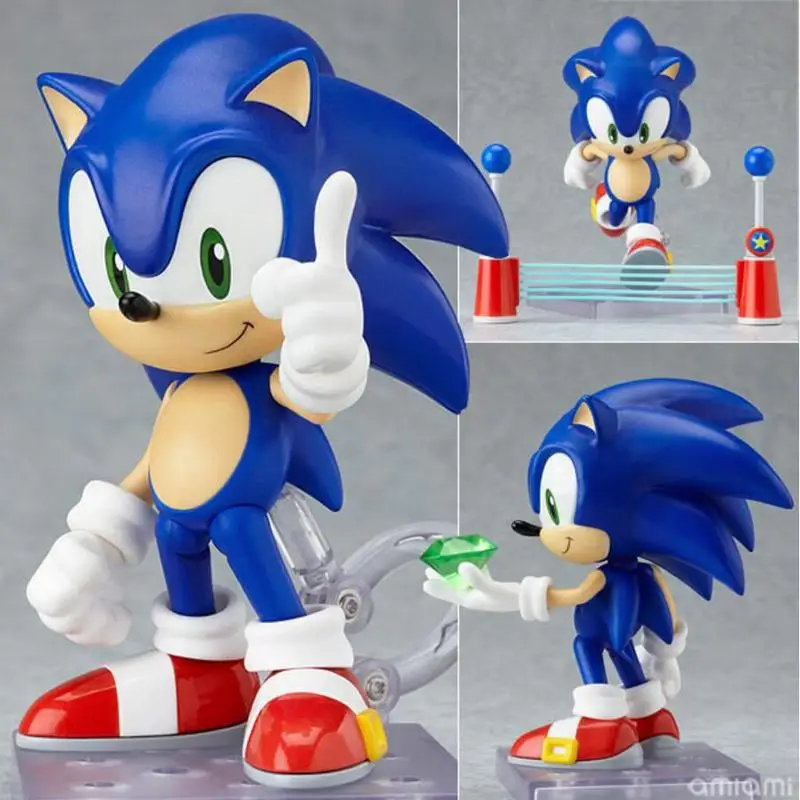 

Original Box Sonic The Hedgehog Vivid Nendoroid Series PVC Action Figure Collection PVC Model Children Kids Toys