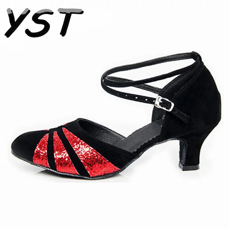 red latin dance shoes