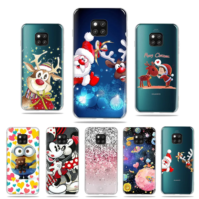 

Phone Case For Huawei Mate 20 Pro Fashion Cute Cartoon Christmas Santa Claus Gift Soft TPU For Huawei Mate 20 Pro 20 Fundas Bag
