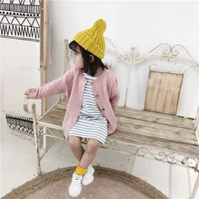 Celveroso/Новинка г.; свитер для маленьких девочек; милый осенний хлопковый свитер; кардиган; куртка; Кардиган для девочек и мальчиков; вязаный кардиган