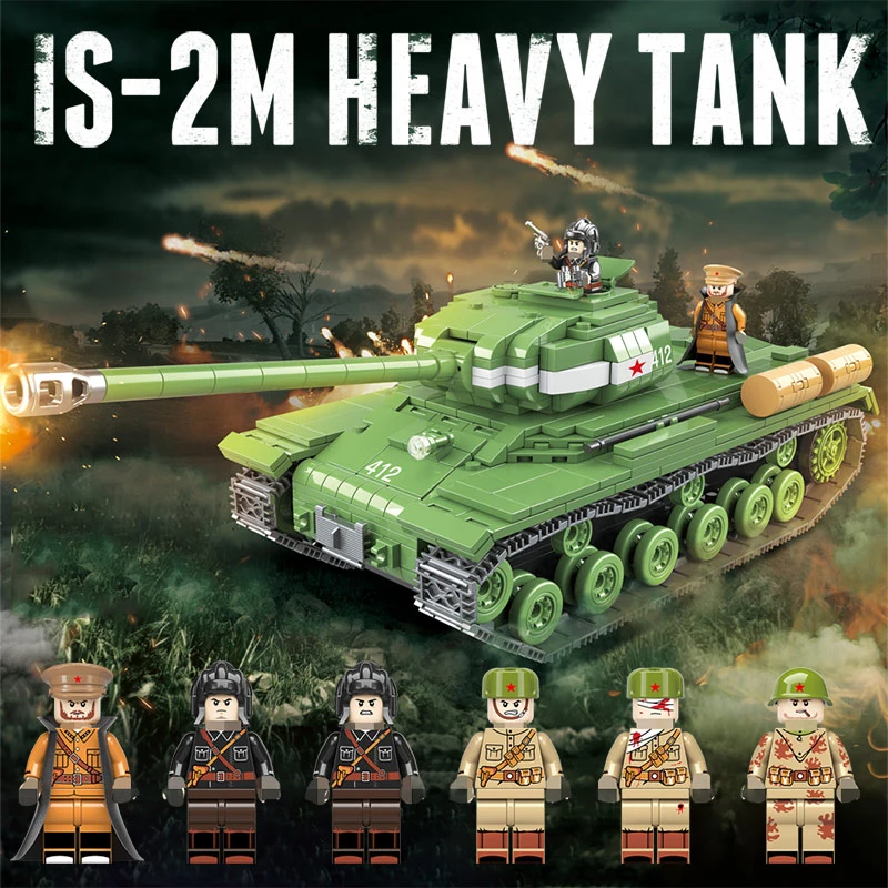 

1068pcs Military The IS-2M Heavy Tank Kits Model Set Compatible With Legoingly Building Blocks Bricks Toys For Children Gift